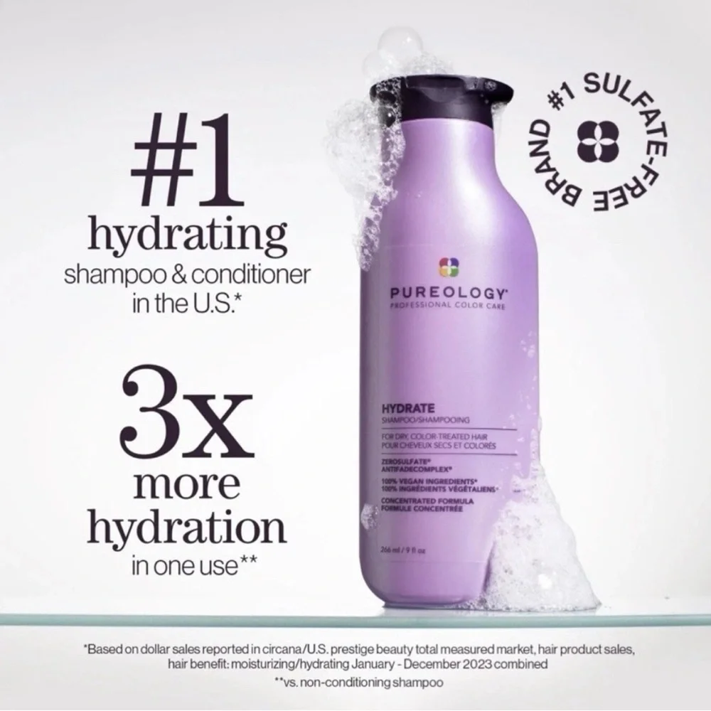 x10 Pureology Hydrate Shampoo & Conditioner Packets (10 sets) - Picture 7 of 11